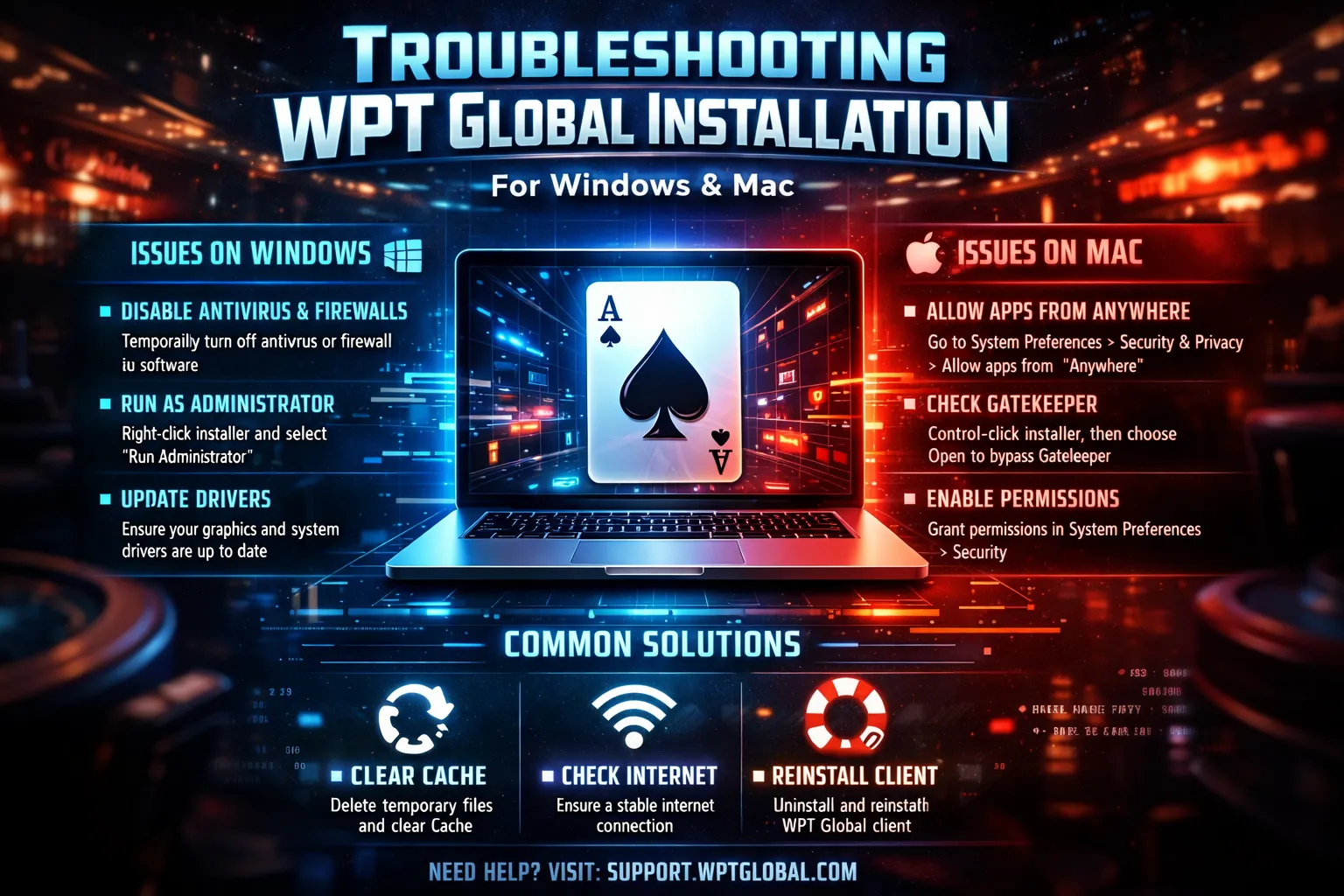 WPT Global 安裝與連線問題排解